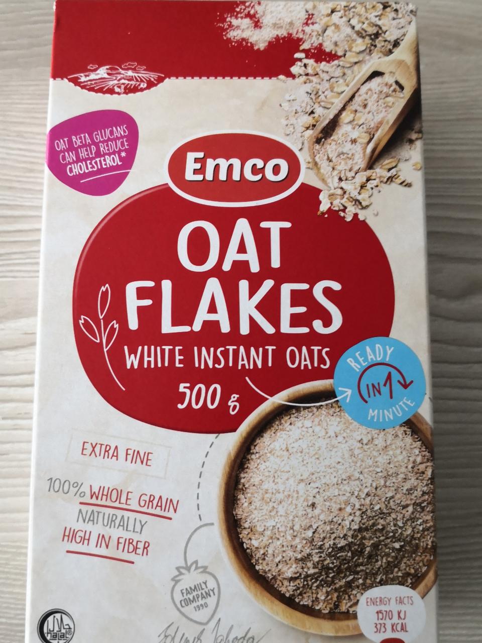Fotografie - Oat Flakes White instant oats Emco