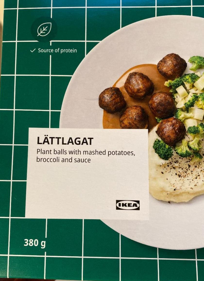 Fotografie - Lättlagat Plant balls with mashed potatoes, broccoli and sauce Ikea