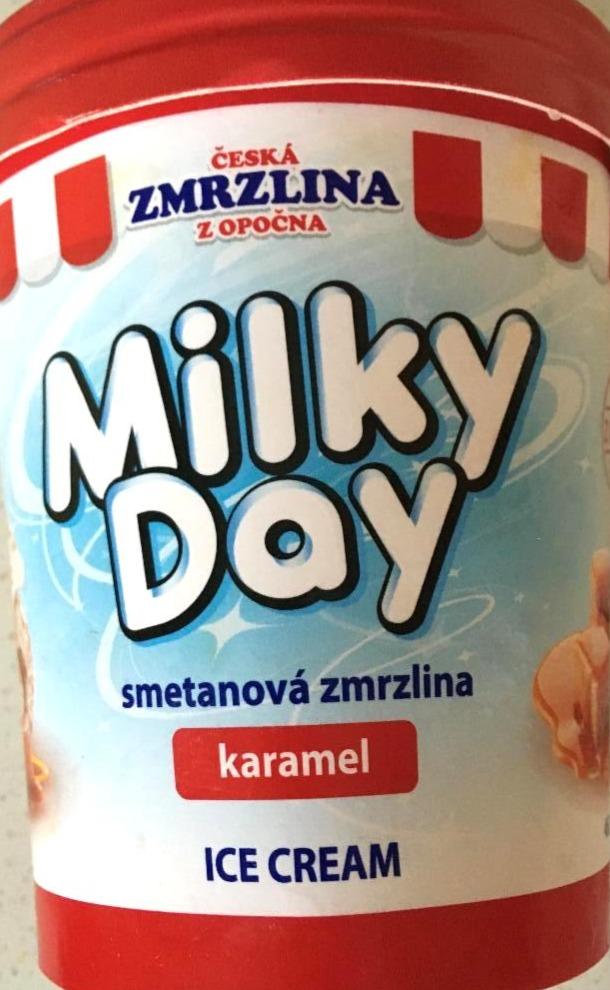 Fotografie - Milky Day smetanová zmrzlina karamel Česká zmrzlina z Opočna