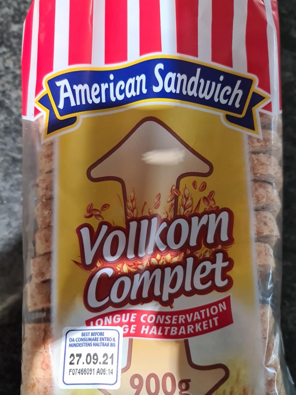 Fotografie - Vollkorn Complet American Sandwich
