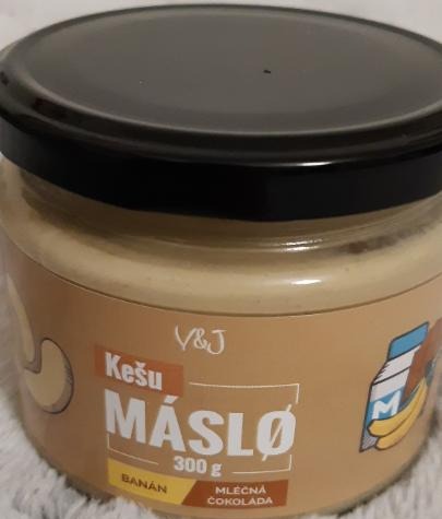 Fotografie - Kešu máslo Banán Mléčná čokoláda V&J