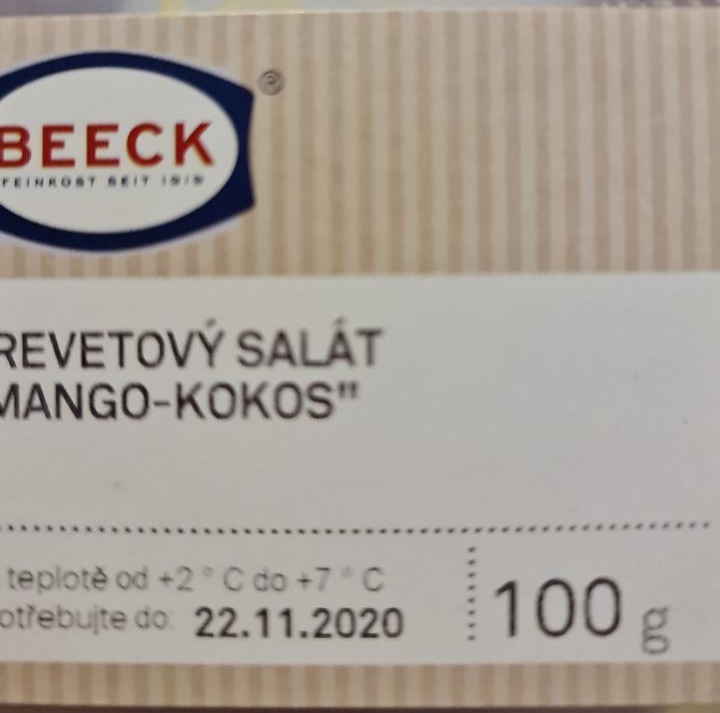 Fotografie - Krevetový salát mango-kokos Beeck
