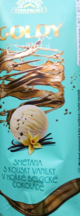 Fotografie - Goldy smetana s kousky vanilky v hořké belgické čokoládě Tipafrost