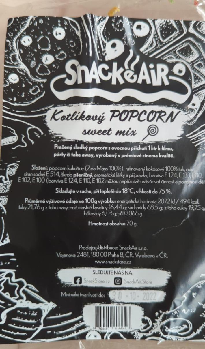 Fotografie - Kotlíkový Popcorn sweet mix Snacke Air