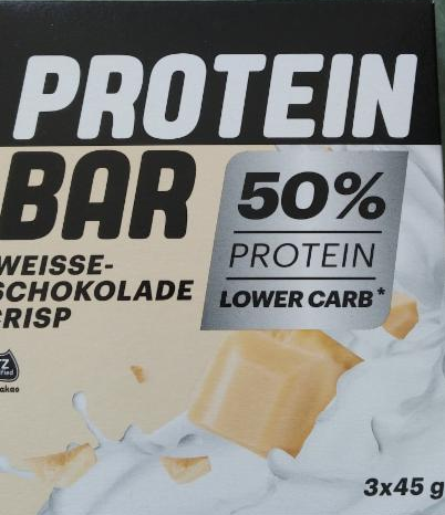 Fotografie - Protein Bar weiße Schokolade Crisp 50% Protein Lidl