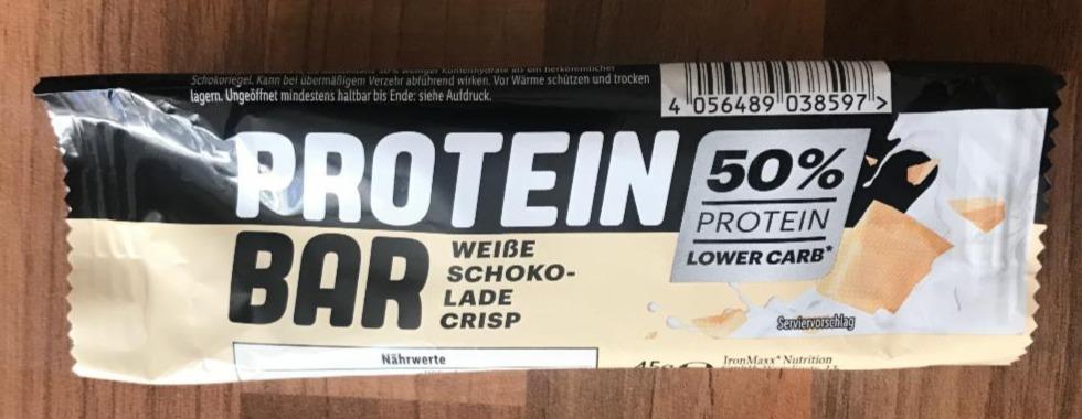 Fotografie - Protein Bar weiße Schokolade Crisp 50% Protein Lidl