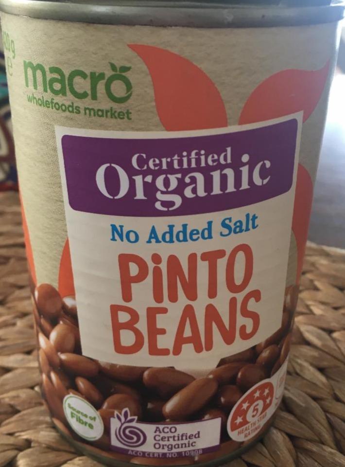 Fotografie - Organic Pinto Beans No Added Salt Macro
