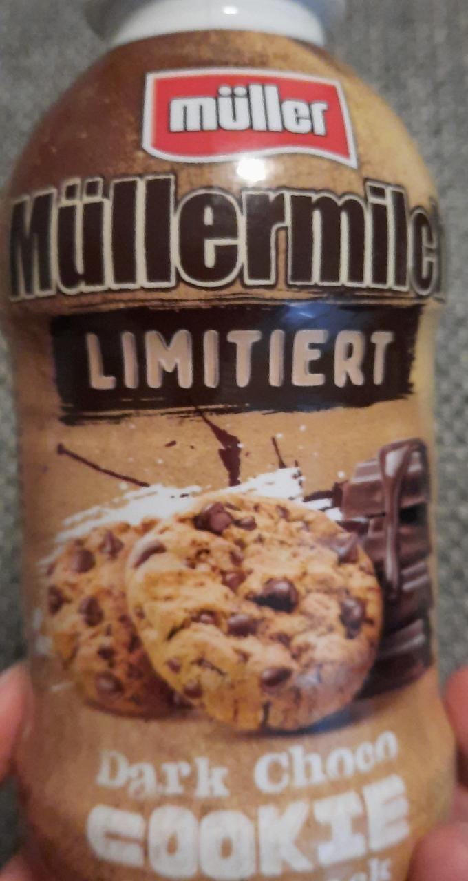 Fotografie - Müllermilch Limitiert Dark Choco Cookie Müller