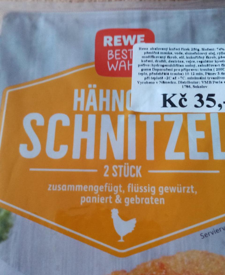 Fotografie - 2 Hähnchen Schnitzel paniert & gebraten Rewe beste wahl