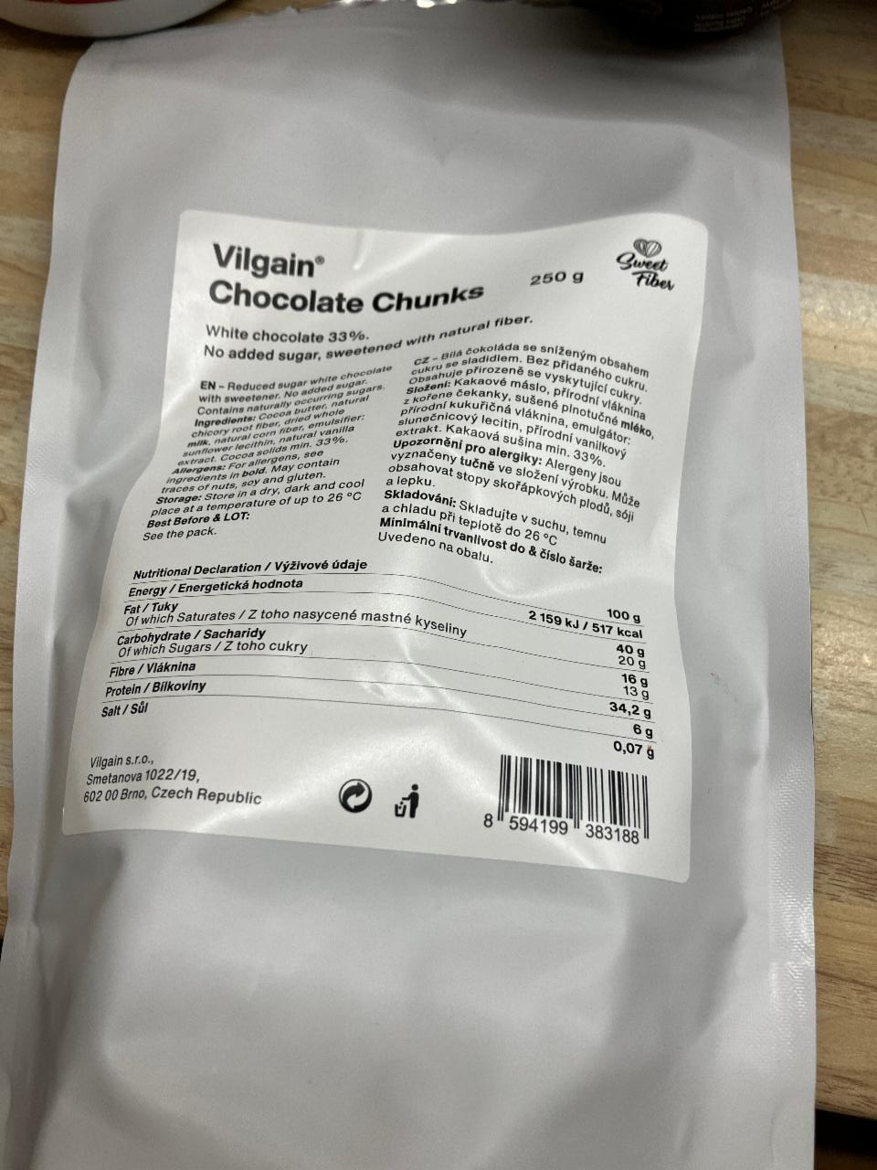 Fotografie - Chocolate Chunks White chocolate 33% Vilgain