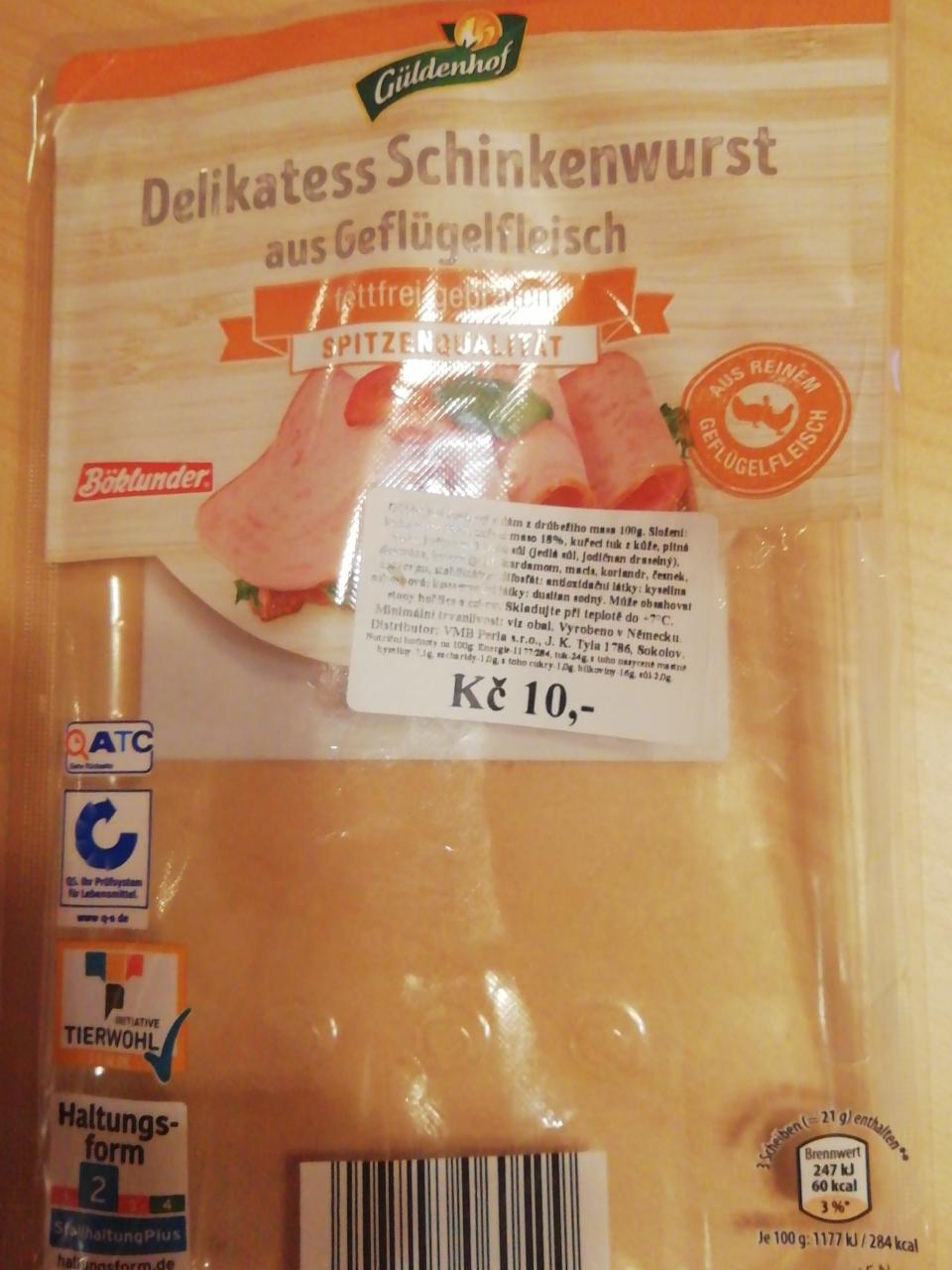Fotografie - Delikatess Schinkenwurst aus Geflügelfleisch Güldenhof