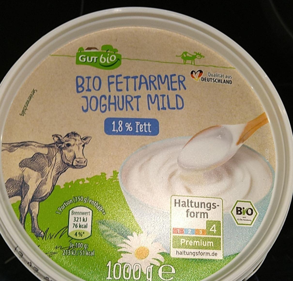 Fotografie - Bio Fettarmer Joghurt mild 1,8% Fett GutBio