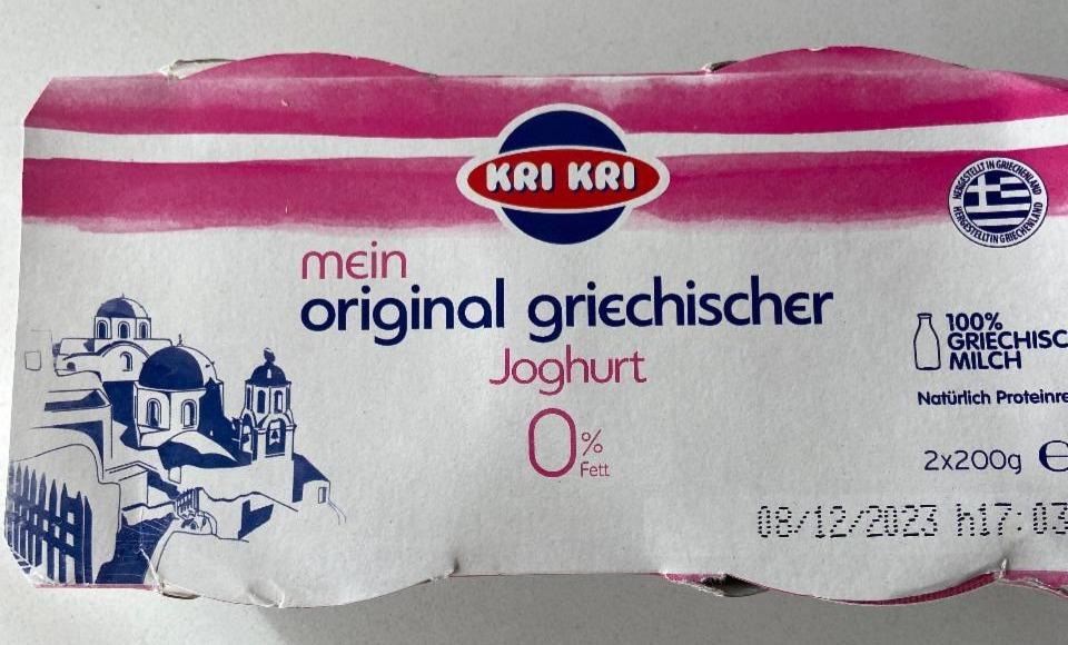 Fotografie - Mein original griechischer Joghurt 0% Fett Kri Kri
