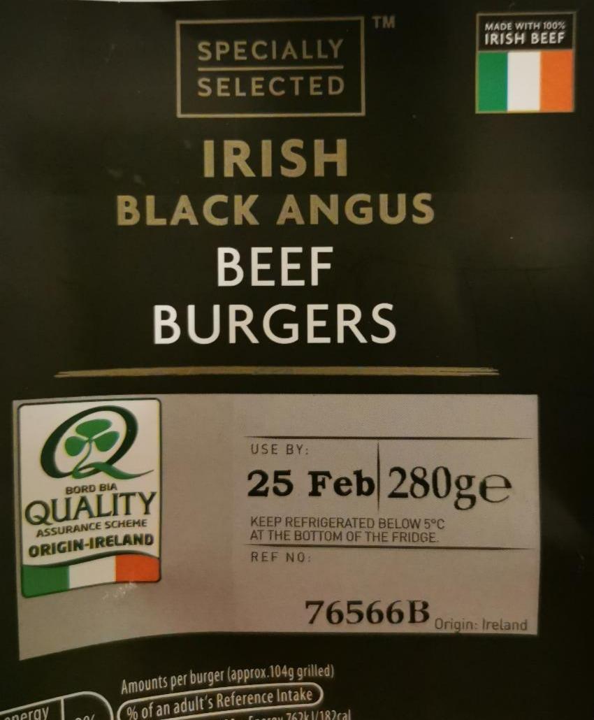 Fotografie - Irish black Angus beef burgers 