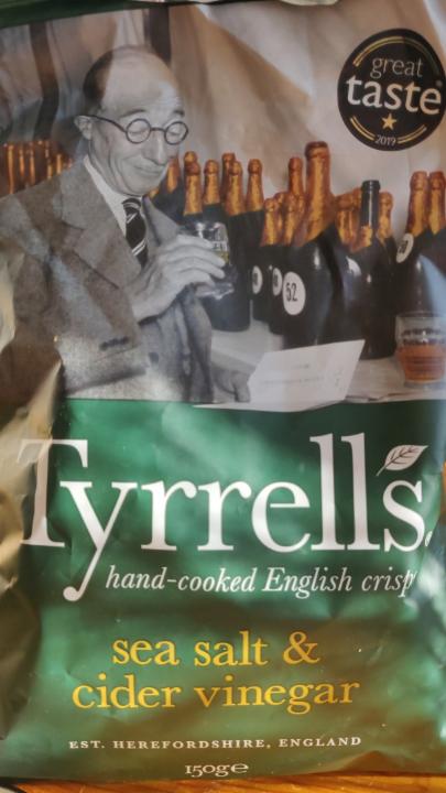 Fotografie - Hand Cooked English Crisps Sea Salt & Cider Vinegar Tyrrells