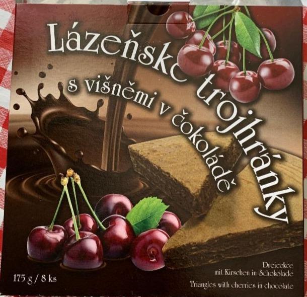 Fotografie - Lázeňské trojhránky s višněmi v čokoládě