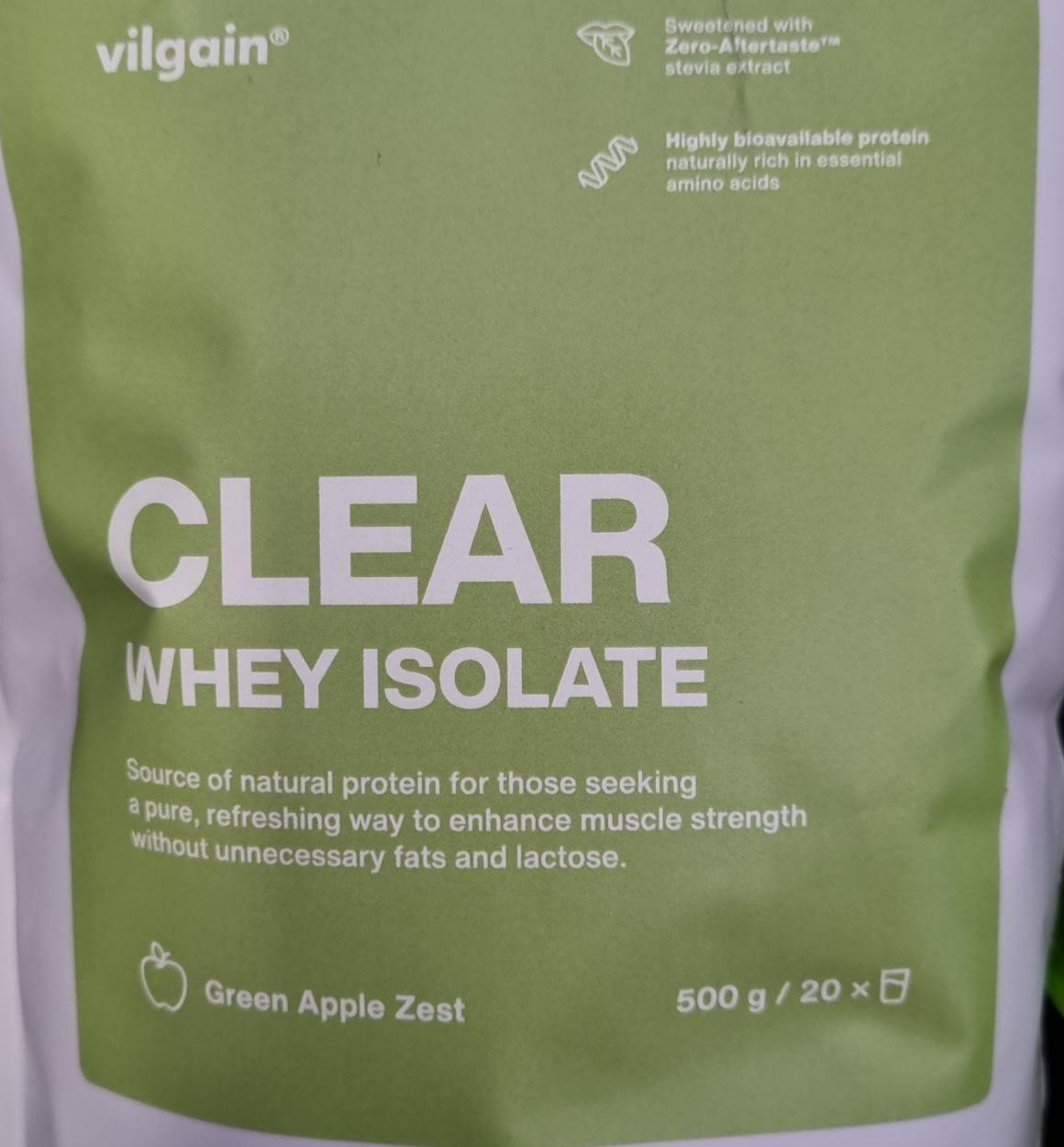 Fotografie - Clear Whey Isolate Green apple zest Vilgain