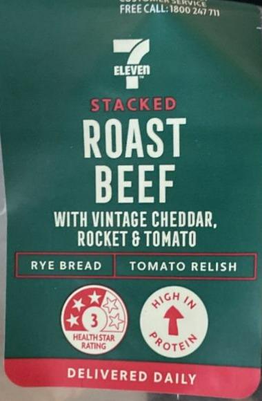Fotografie - Roast beef with vintage cheddar, rocket & tomato 7 eleven