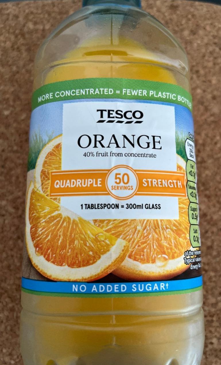 Fotografie - Orange 40% fruit from concentrate Tesco