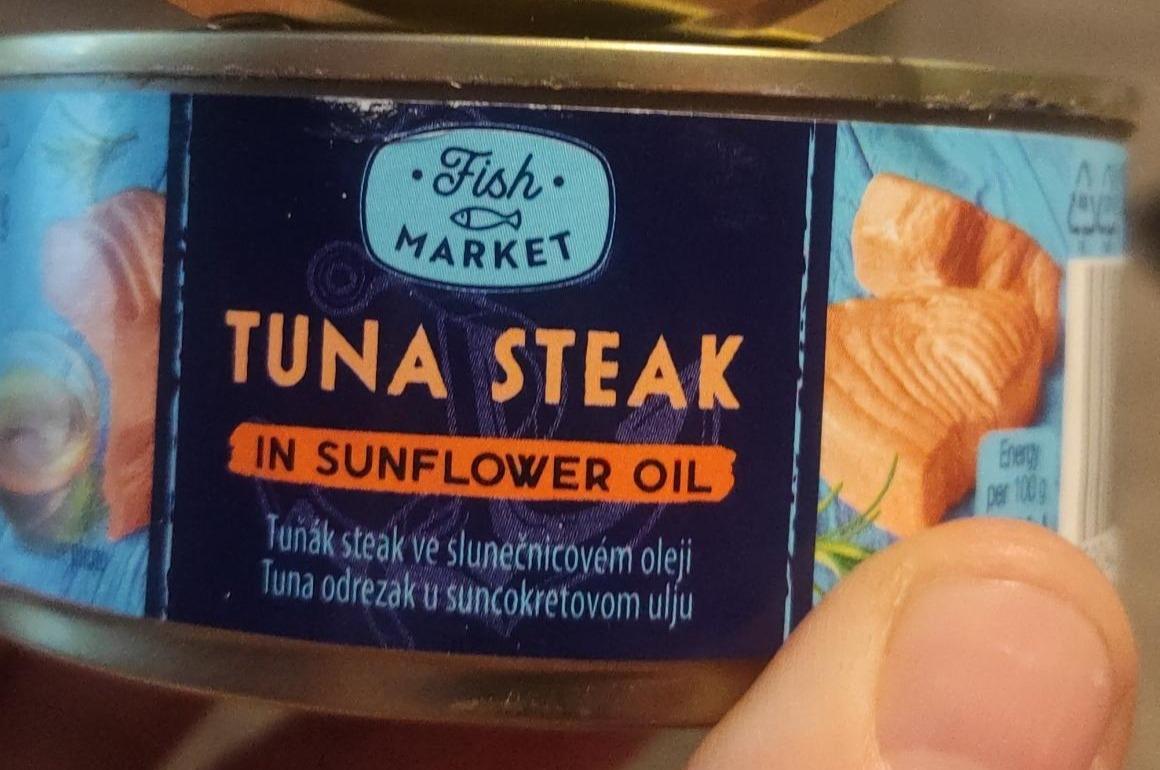 Fotografie - Tuna Steak in sunflower oil Fish Market