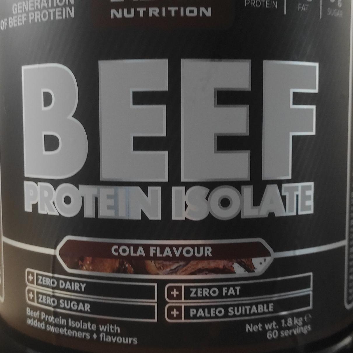 Fotografie - Beef Protein Isolate Cola Flavour NXT Nutrition