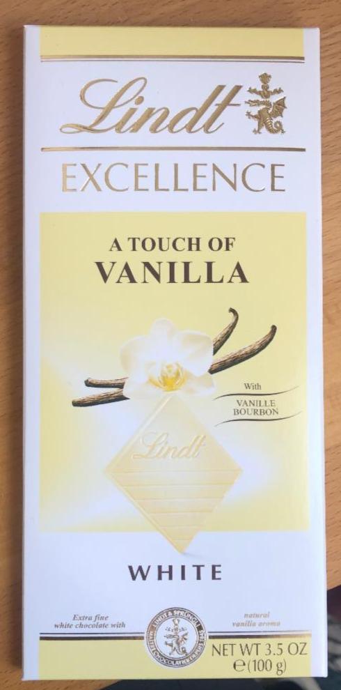 Fotografie - Lindt Excellence a touch of VANILLA white