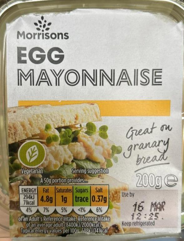 Fotografie - Egg mayonnaise Morrisons