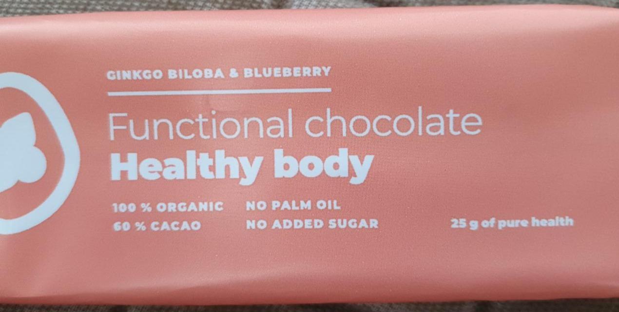 Fotografie - Organic Functional chocolate Healthy body 60% cacao Vitalo