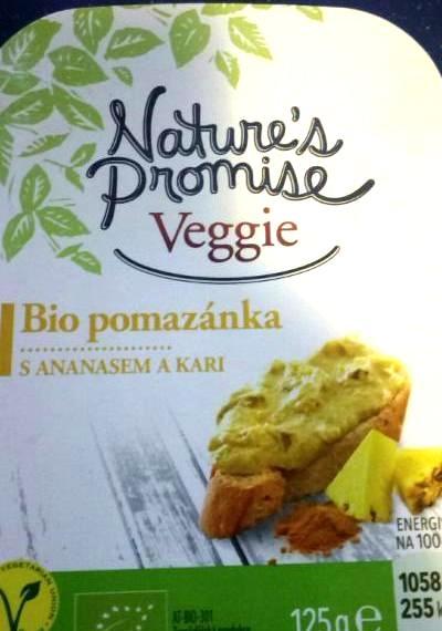 Fotografie - Veggie Bio pomazánka s ananasem a kari Nature's Promise