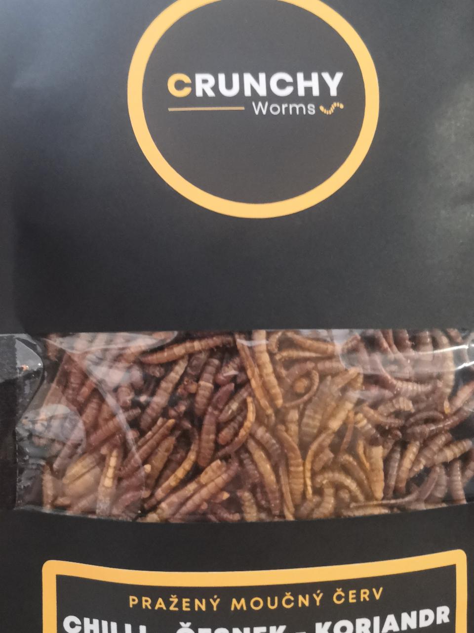 Fotografie - Pražený moučný červ chilli česnek koriandr Crunchy Worms