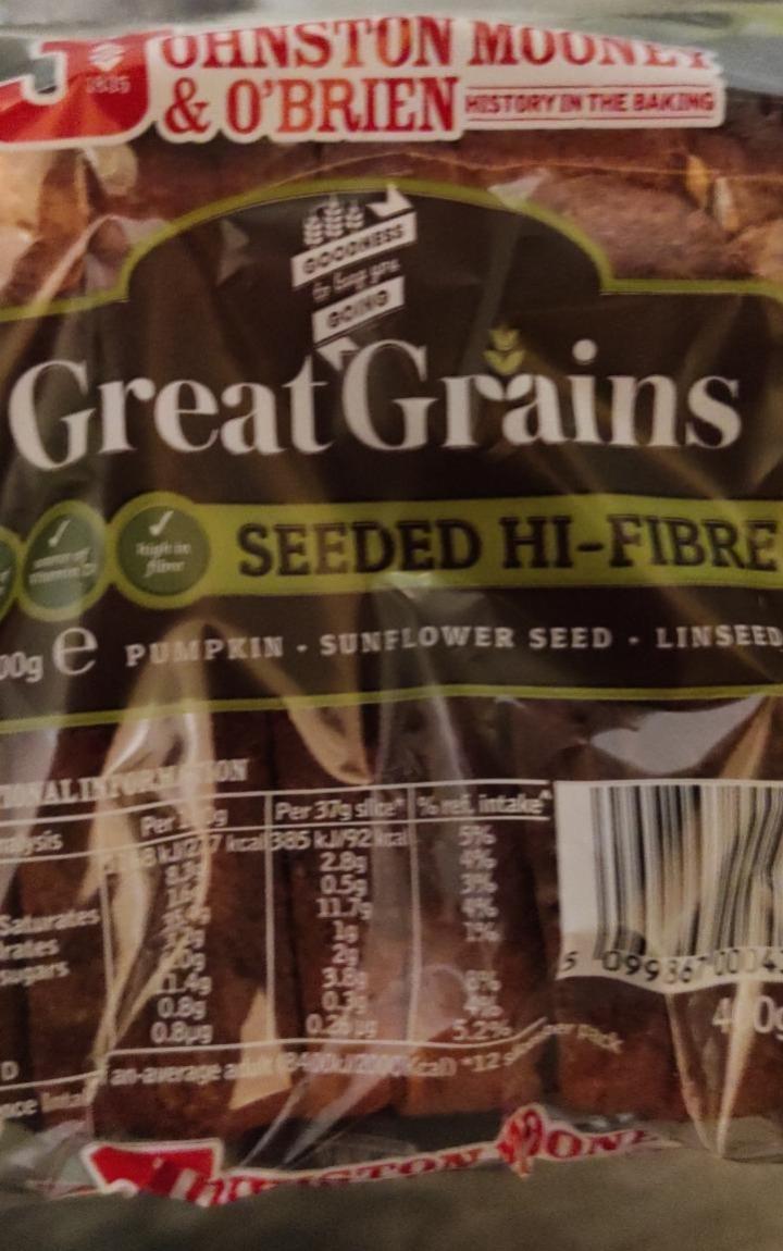 Fotografie - Great Grains Seeded Hi-Fibre Bread Johnston Mooney & O'Brien