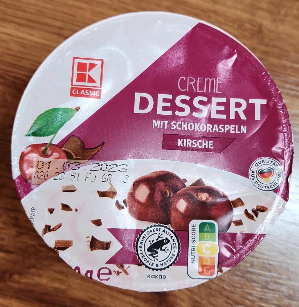 Fotografie - Creme Dessert Kirsche mit Schokoraspeln K-Classic