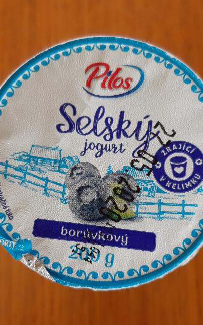 Fotografie - Selský jogurt borůvkový Pilos