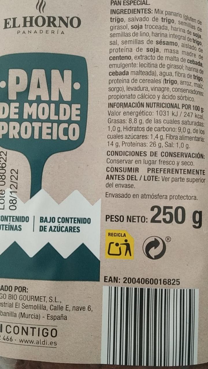 Fotografie - Pan de Molde Proteico El Horno