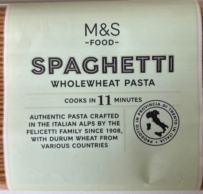 Fotografie - Whole Wheat Spaghetti M&S Food