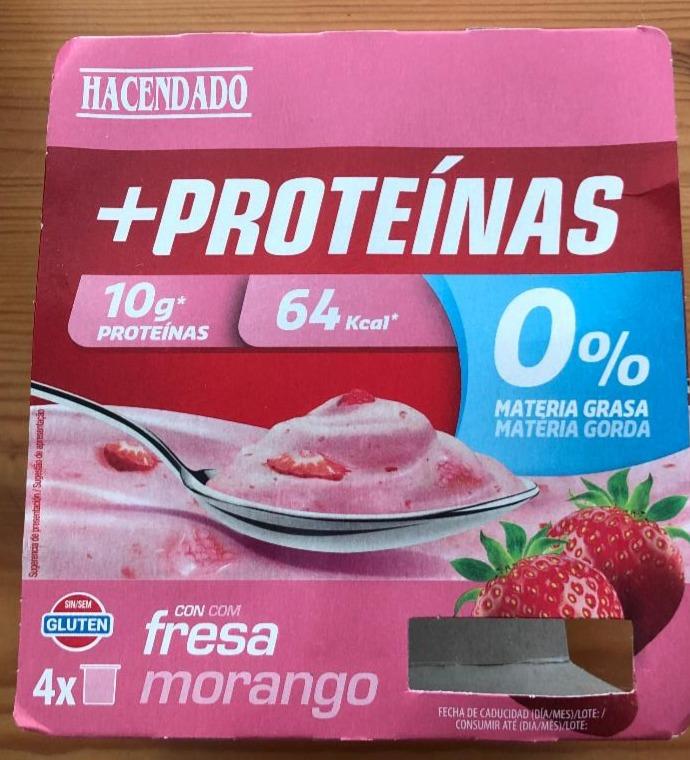Fotografie - Yogurt +PROTEÍNAS con Fresa Hacendado
