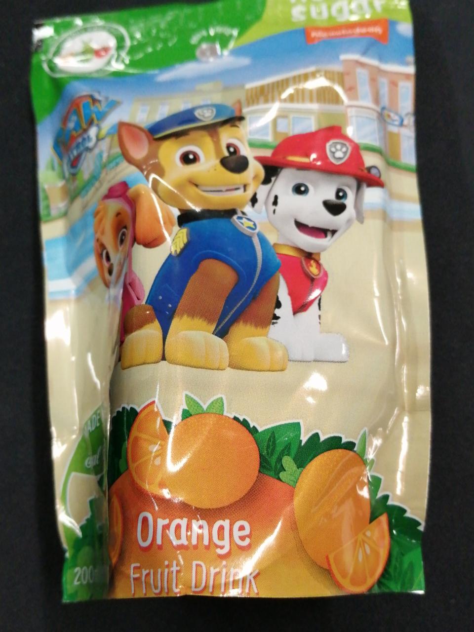 Fotografie - Paw Patrol No Added Sugar Orange Fruit Drink