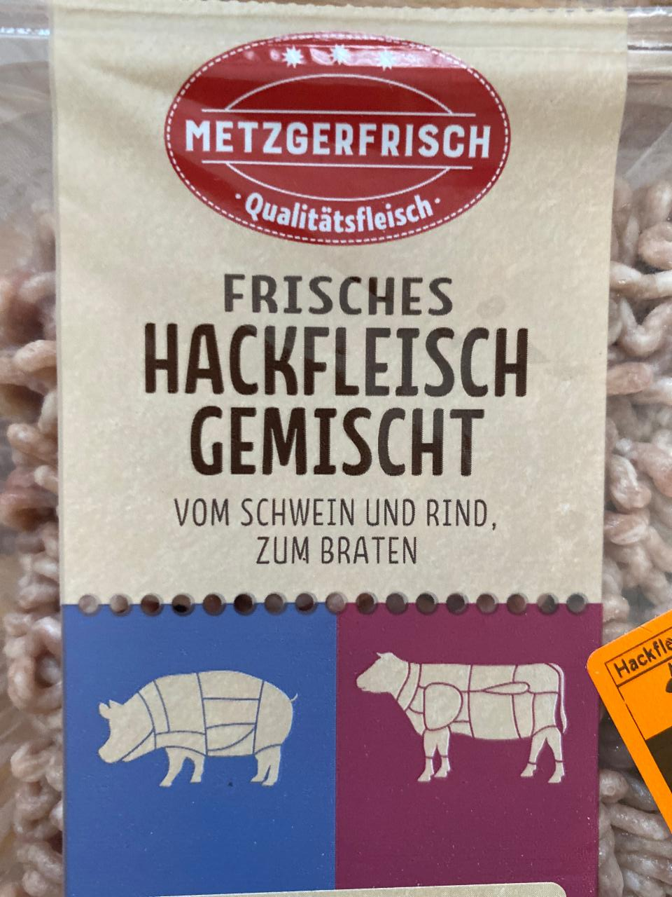 Fotografie - Frisches Hackfleisch Gemischt vom Schwein und Rind zum braten Metzgerfrisch