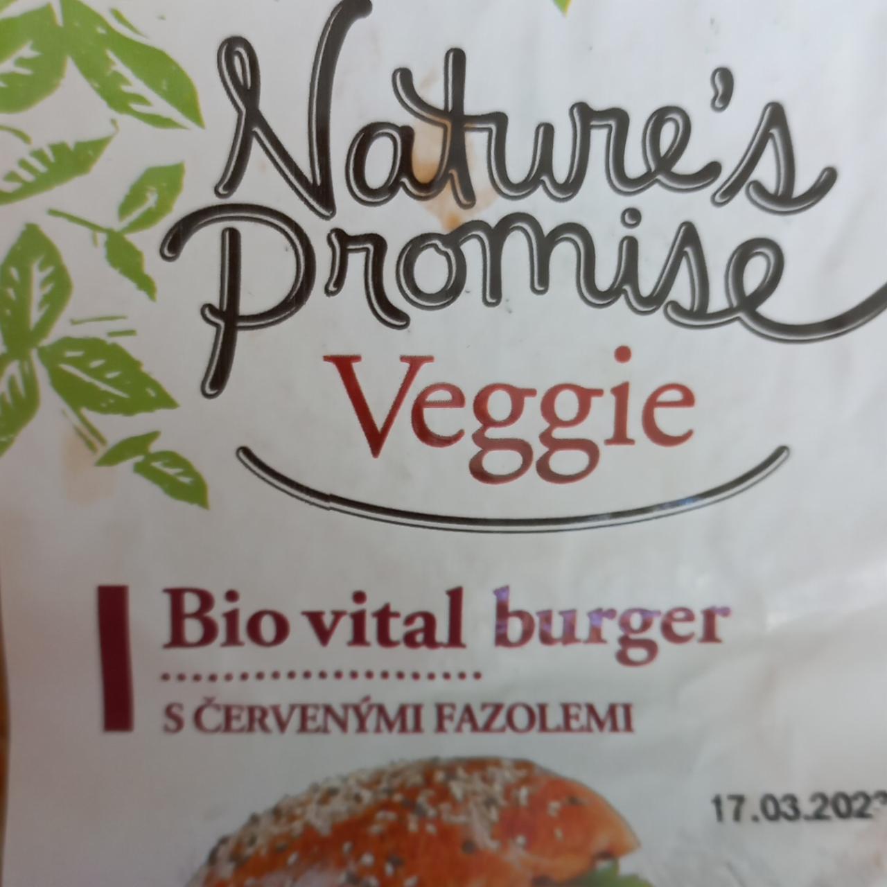 Fotografie - Bio vital burger s červenými fazolemi Nature's Promise
