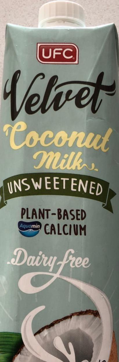 Fotografie - coconut milk unsweetened plant based calcium velvet