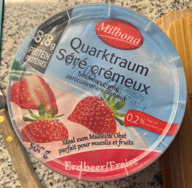 Fotografie - Quark-Traum 0,2% Fett 35g protein Erdbeere Milbona