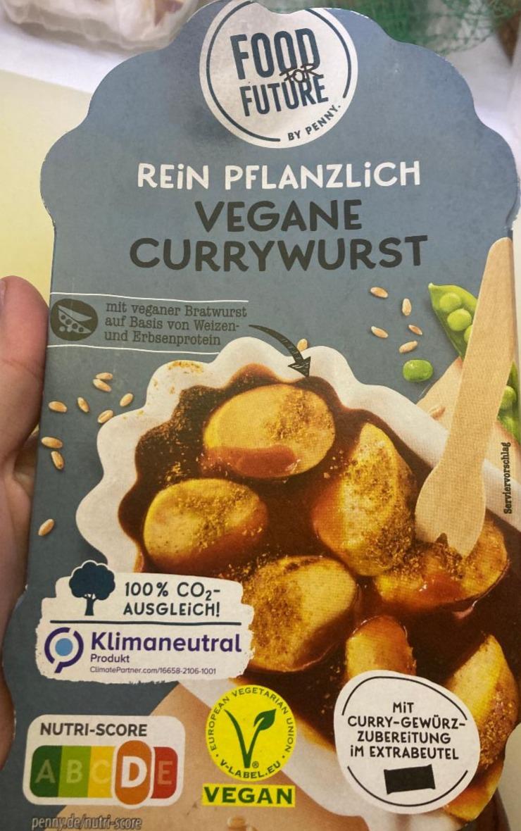 Fotografie - Rein pflanzlich vegane currywurst Food for Future