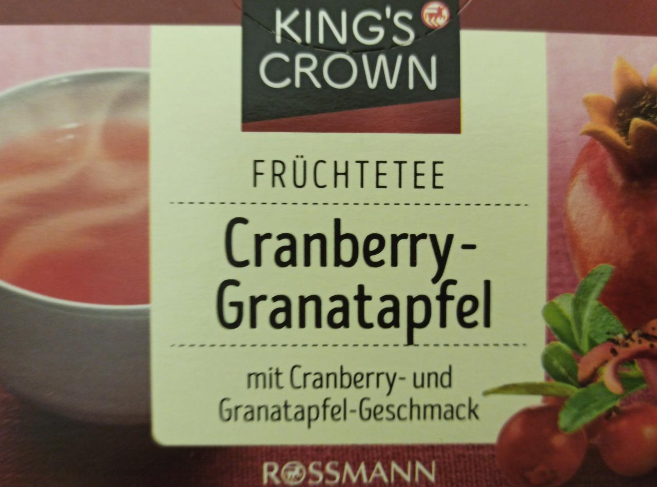Fotografie - Früchtetee Cranberry-Granatapfel King's Crown