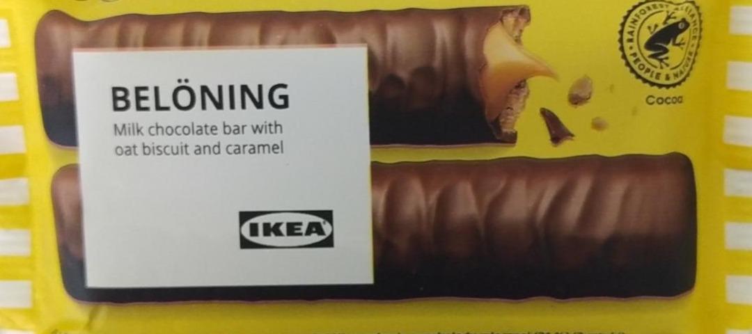 Fotografie - Belöning Milk chocolate bar with oat biscuit and caramel Ikea