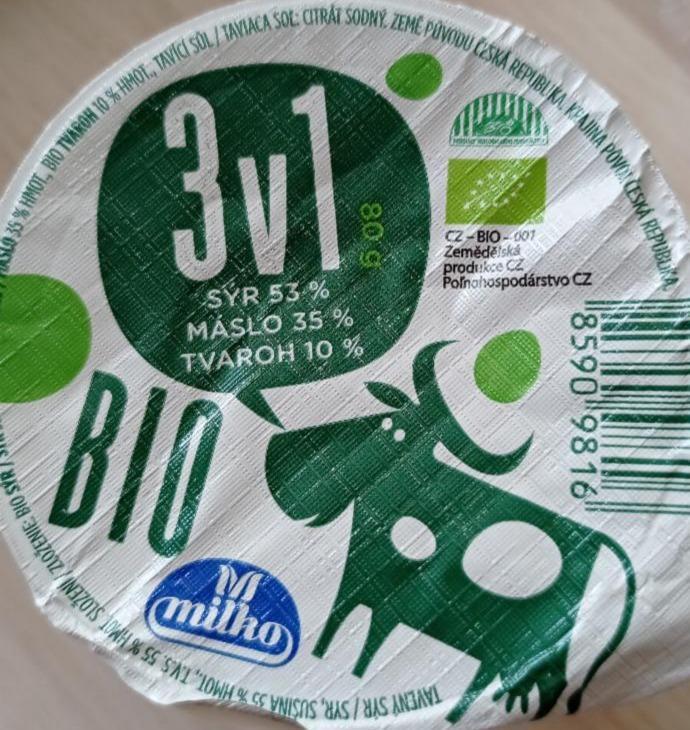 Fotografie - BIO 3v1 sýr máslo tvaroh Milko