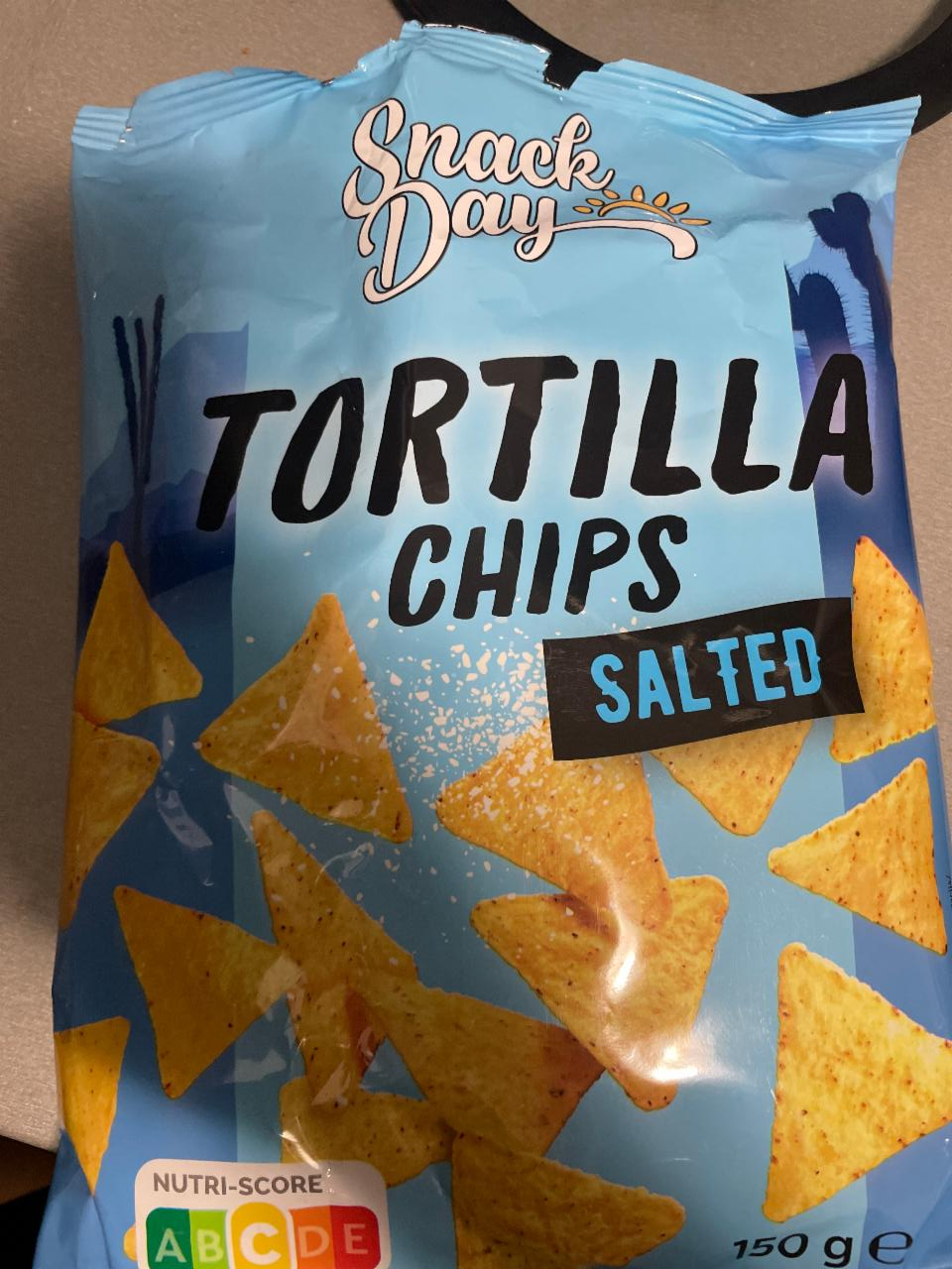 Tortilla chips salted Snack Day - kalorie, kJ a nutriční hodnoty