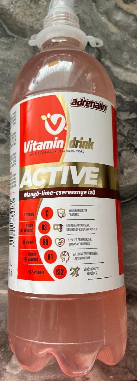 Fotografie - Vitamin drink Active Mangó-lime-cseresznye Adrenalin