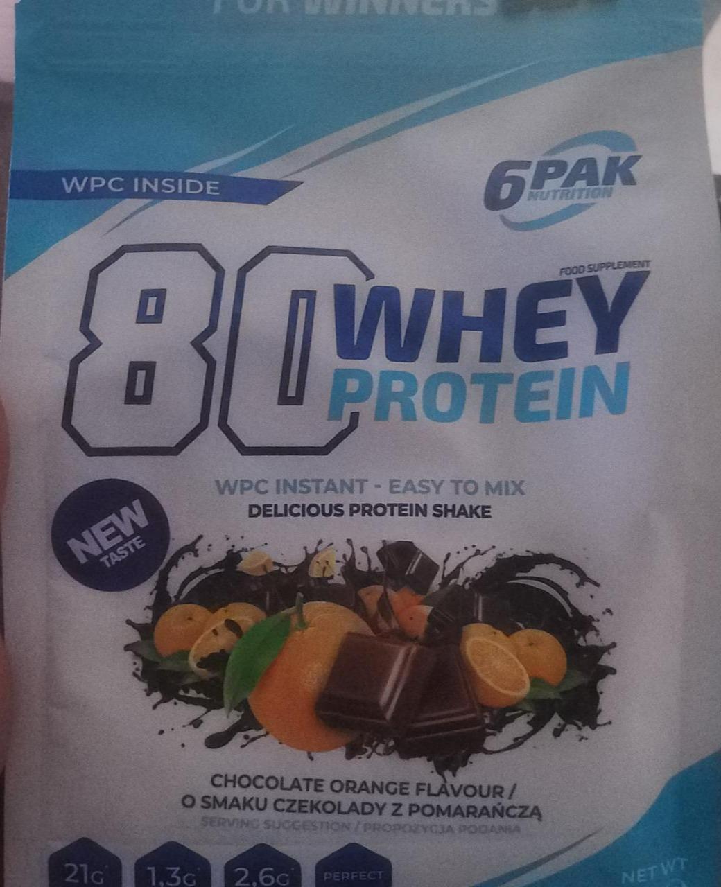 Fotografie - 80 Whey protein Chocolate Orange Flavour 6PAK Nutrition