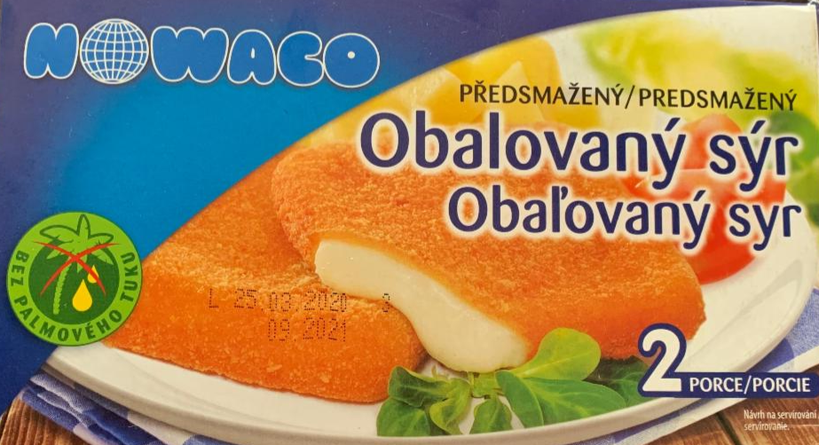 Fotografie - předsmažený obalovaný sýr Nowaco