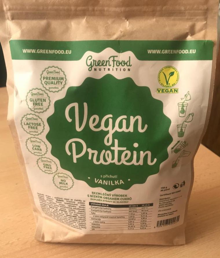 Fotografie - Vegan Protein Vanilka GreenFood Nutrition